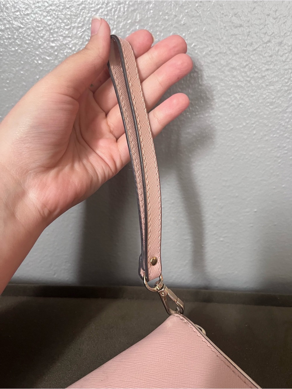 Michael Kors Blush Pink Saffiano Zip Wallet Wristlet - Picture 11 of 11
